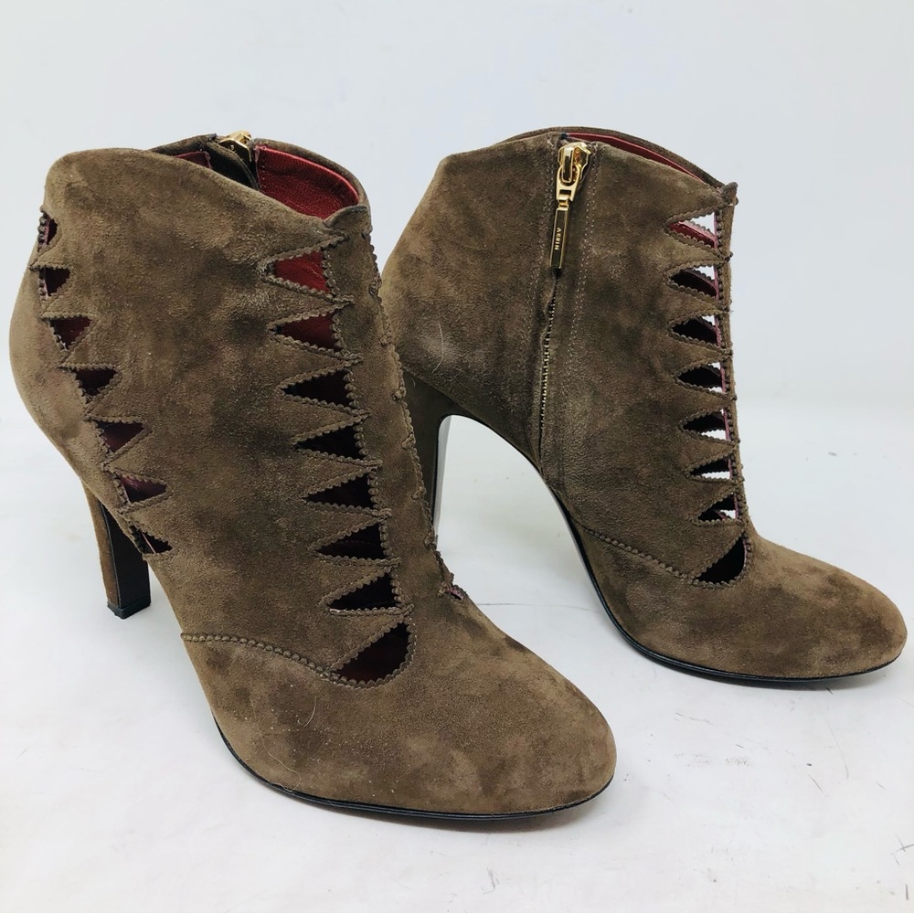 Aerin Stenet Laser Cut Suede Booties